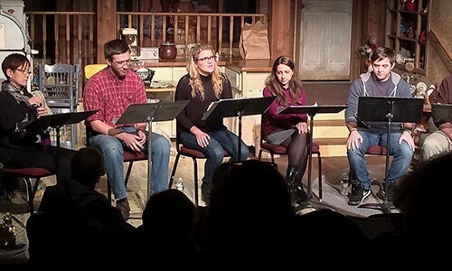 Photo: a Staged reading of a play.