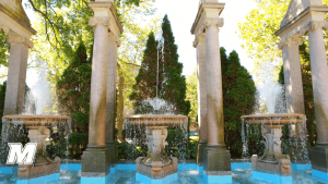 The fountains at Erlanger Gardens