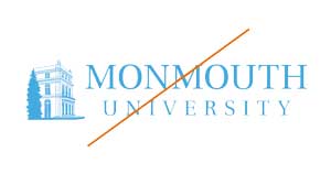 The Monmouth Univeristy Brand mark in the wrong color