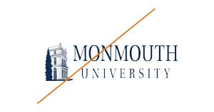 The Monmouth Univeristy Brand mark scaled incorrectly