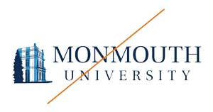The Monmouth Univeristy Brand mark with sections colored in