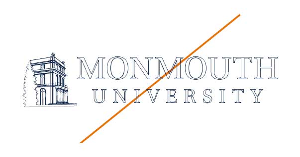 The Monmouth Univeristy Brand mark outlined