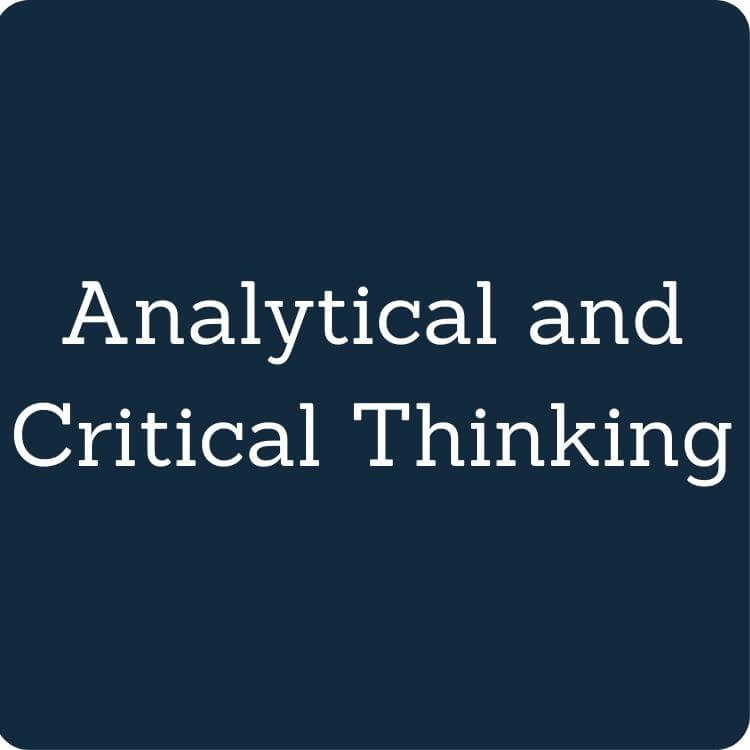 Analytical and Critical Thinking
