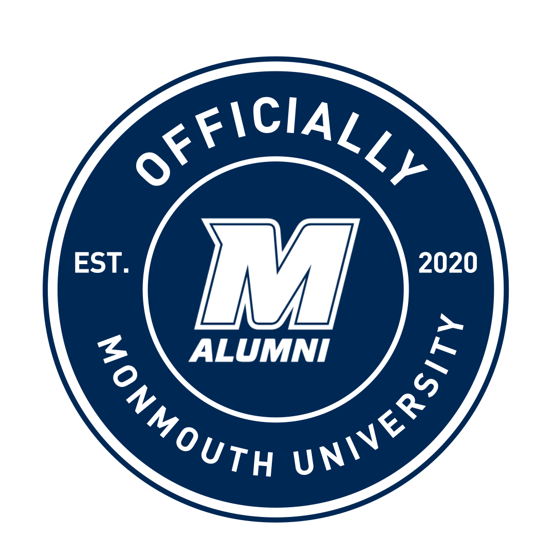a graphic with the Monmouth M spirit mark pulsing. 