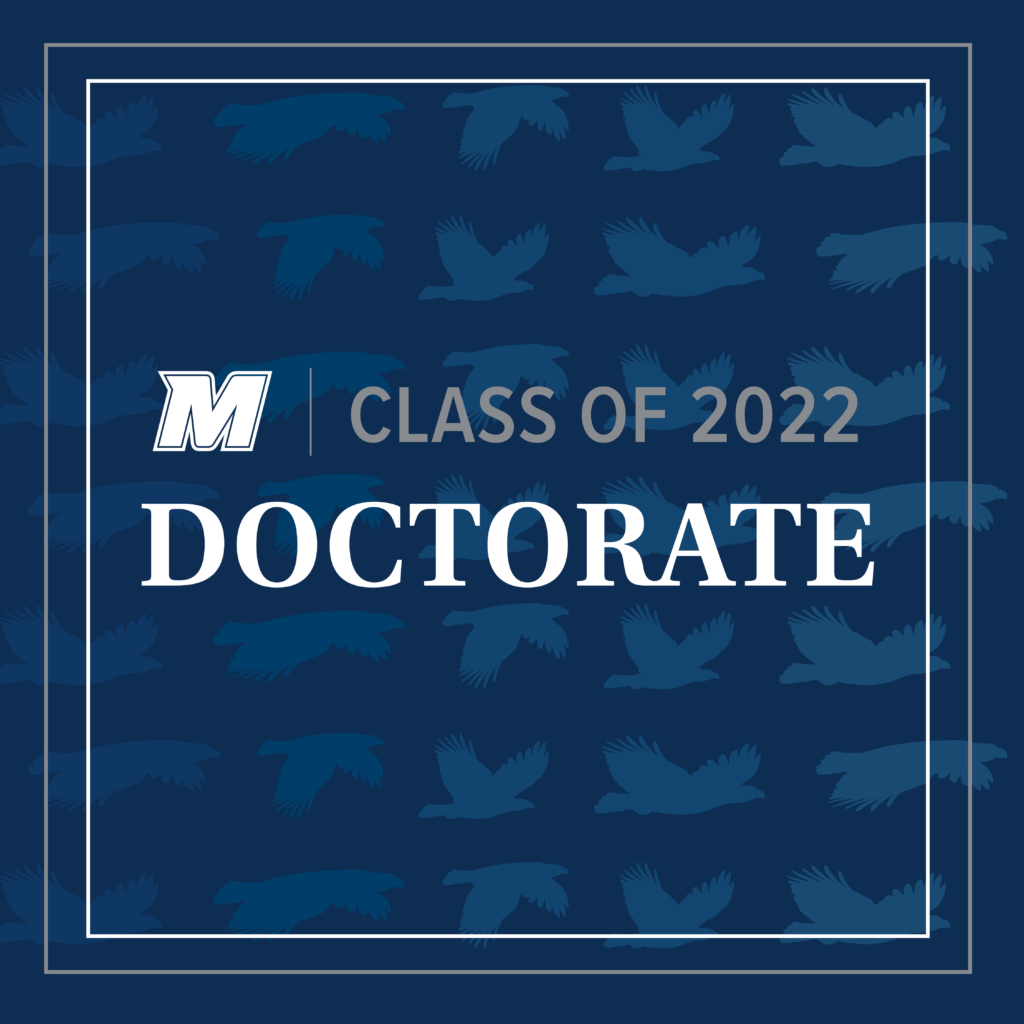 Class of 2022 Doctorate (square image, shades of hawks in background)