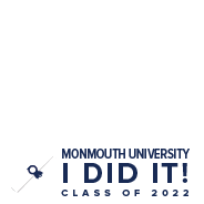 Monmouth University I Did It! Class of 2022 (no frame, blue text)