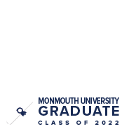 Monmouth University Graduate Class of 2022 (no frame, blue text)