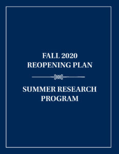 Summer Research Program Reopening Plan