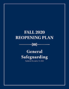 Monmouth University Restart Plan Updated 9 Dec 2020