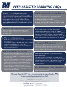 Image of flyer for Frequently Asked Questions About Peer-Assisted Learning - click or tap image to view and download flyer