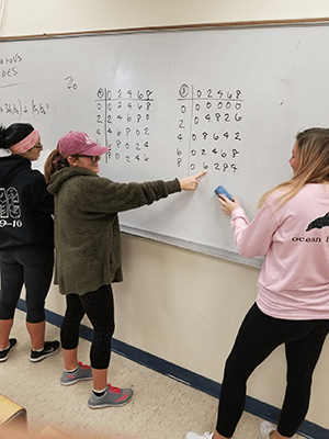 Math Classroom - Students at Board Math Classroom - Students at Board