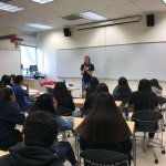 Photo shows Dr. Zak introducing the Broken Stick Experiment to students