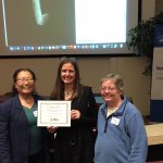 Dr. Susan Marshall (center) accepts her award at the Mathematical Association of America-New Jersey (MAA-NJ) Annual Meeting. Click image to read more about the honor.