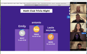 Screen capture from Math Club Trivia Night