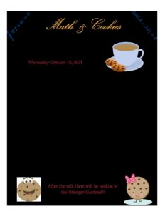 Photo image of flyer for Fall Math & Cookies Presentation - Click or tap image for detailed view