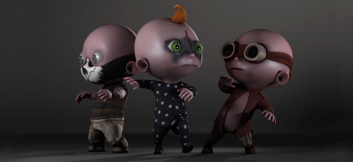 Photo shows group project - 3D animation David Corniola (2016)