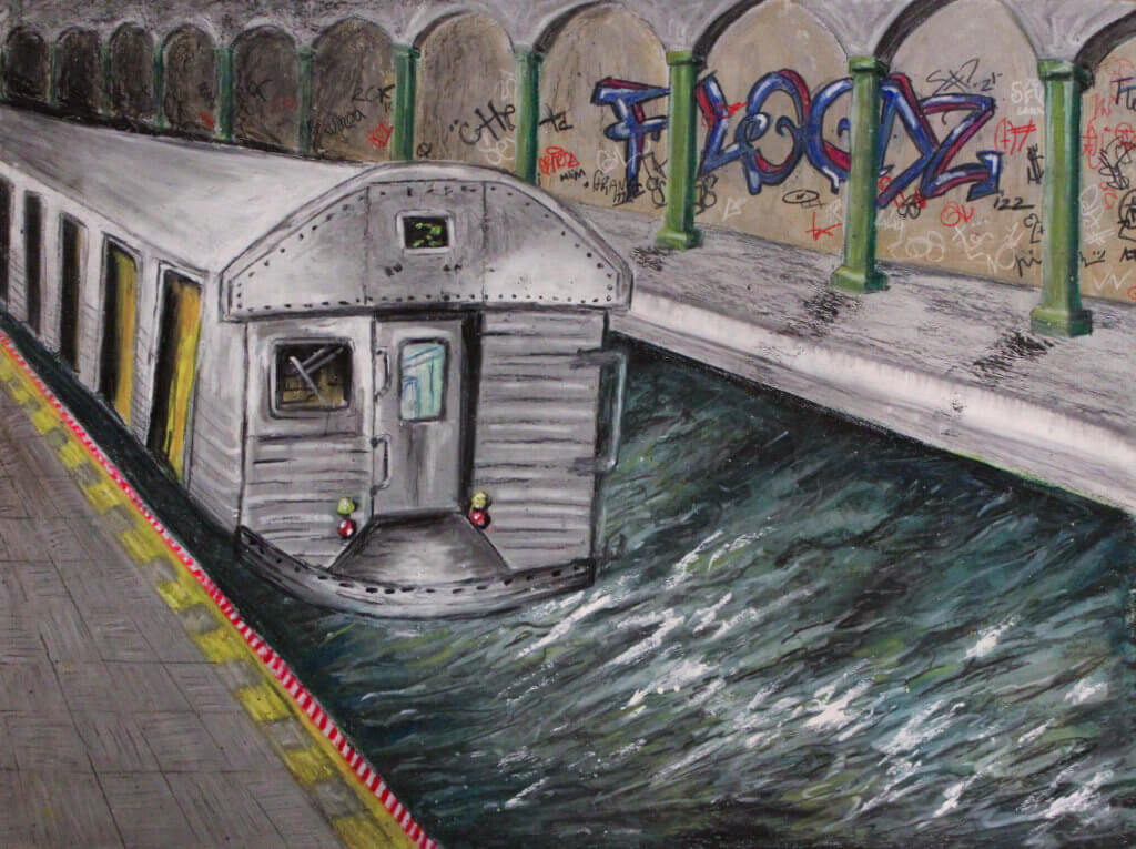 Image shows Week Later, Oil Pastel by Jessica Auriemma