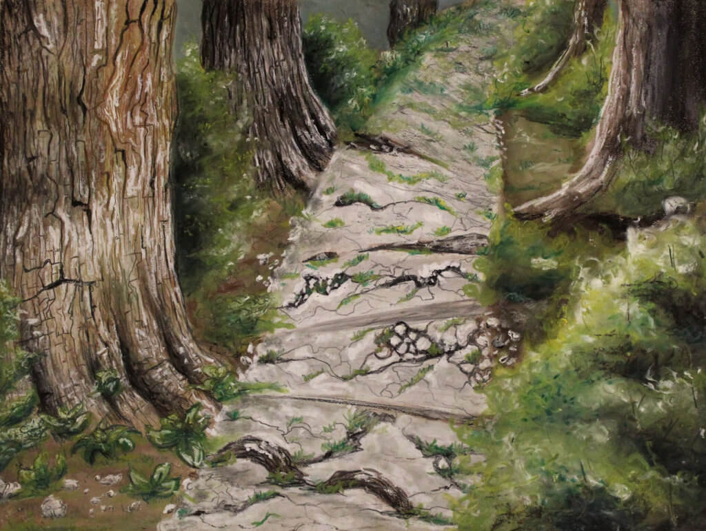 Image shows 20 Years Later, Oil Pastel by Jessica Auriemma