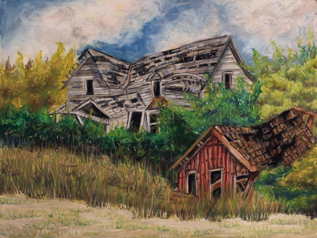 Image shows 75 Years Later, Oil Pastel by Jessica Auriemma