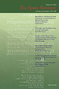 The Space Between: 2010 Issue Cover