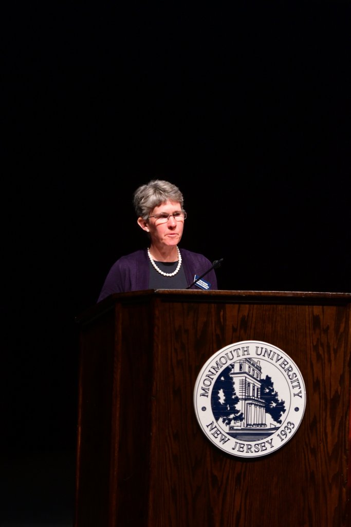 Photo of Dr. Goulding, Chair, welcoming award recipients, family and friends to the Student Awards Ceremony, held on April 12, 2019.