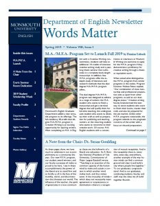 Photo image of cover of Words Matter Spring 2019 issue - click or tap to read and download issue