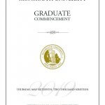 Photo shows 2019 Graduate Commencement program