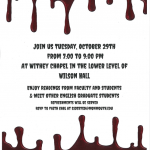 Photo image of flyer for Ghost Stories Reading in Withey Chapel
