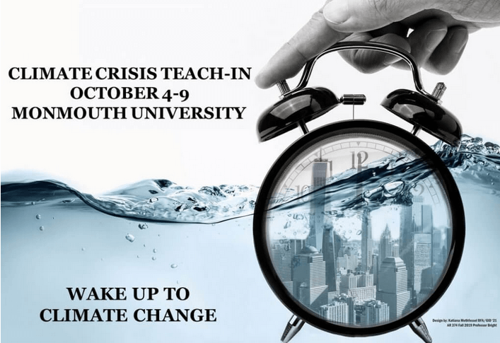 Image of Climate Crisis Teach-In 2021 flyer. Go to School of Science link.