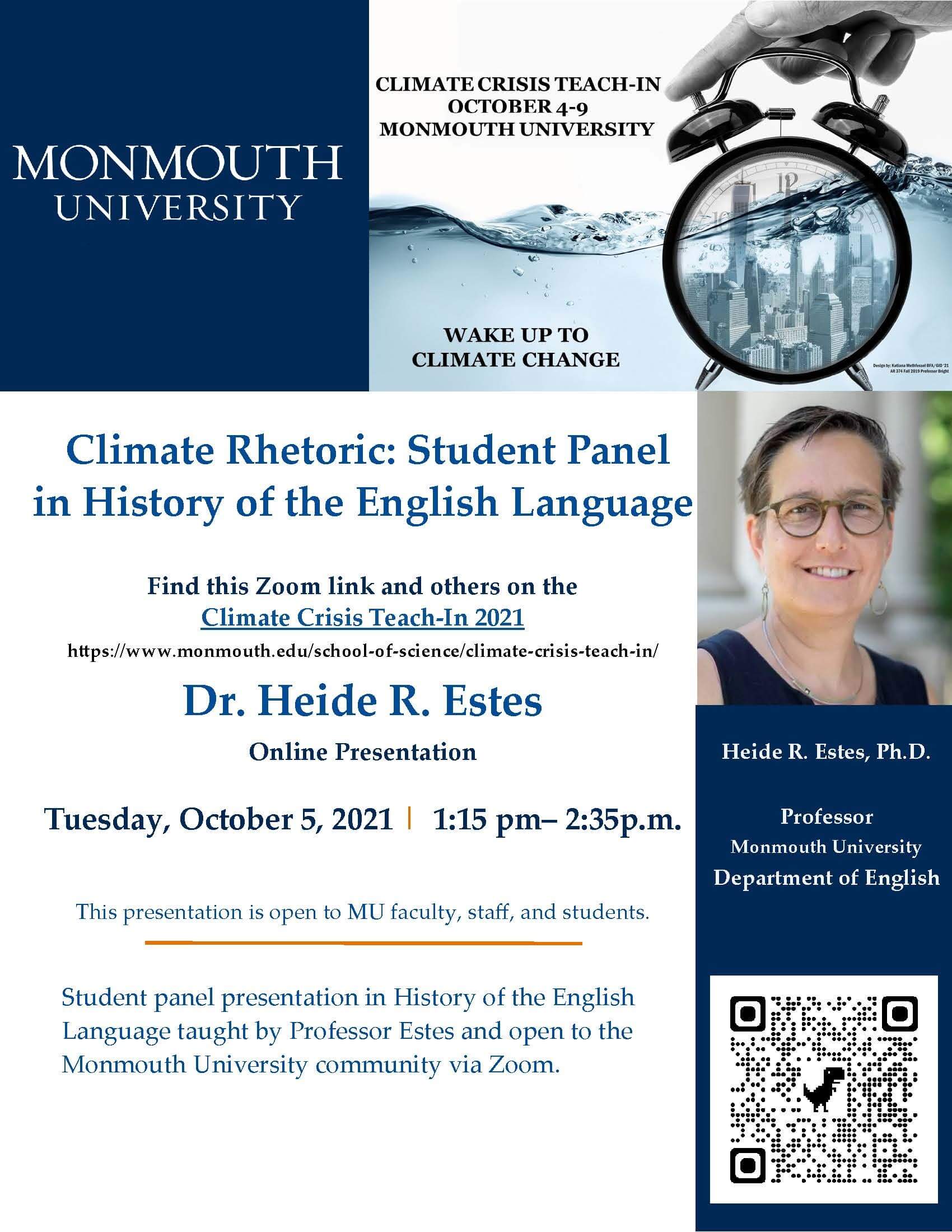 Image of Climate Crisis Teach-In 2021 poster: Heide Estes. Go to School of Science webpage.