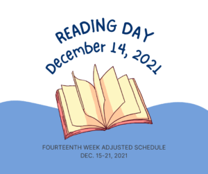 Reading Day 12.14.21. Go to English events webpage.