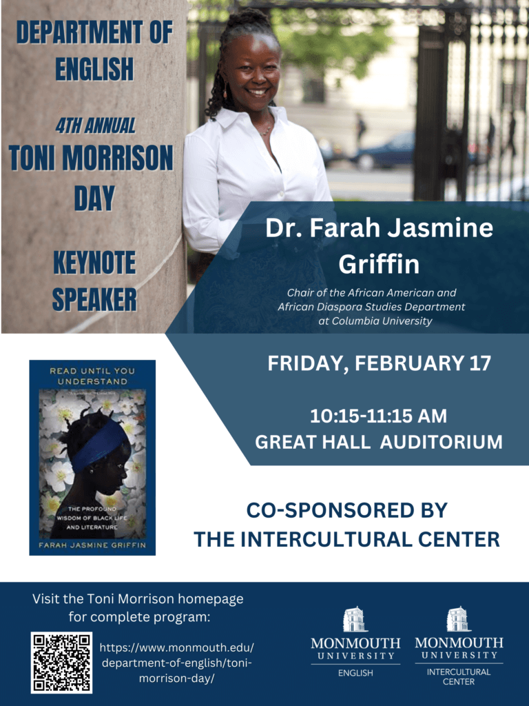 4th Annual Toni Morrison Day Keynote Speaker, Dr. Farah Jasmine Griffin, February 17, 2023