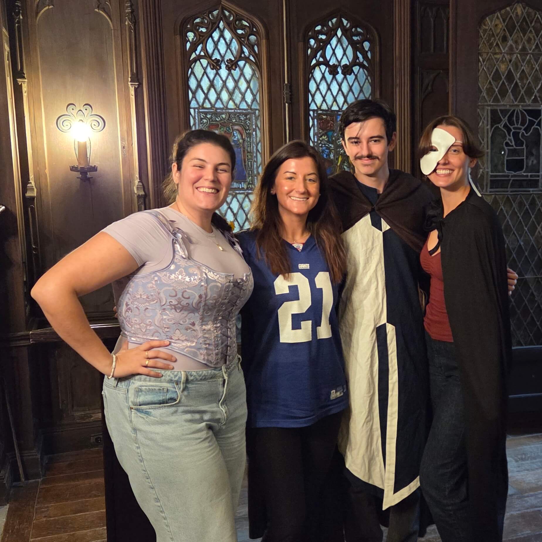 Members of the Sig Tau Executive Board, (left to right) Veronique Manfredini, Kaitlin McGuire, Michael Corbett, Gwyneth Finn