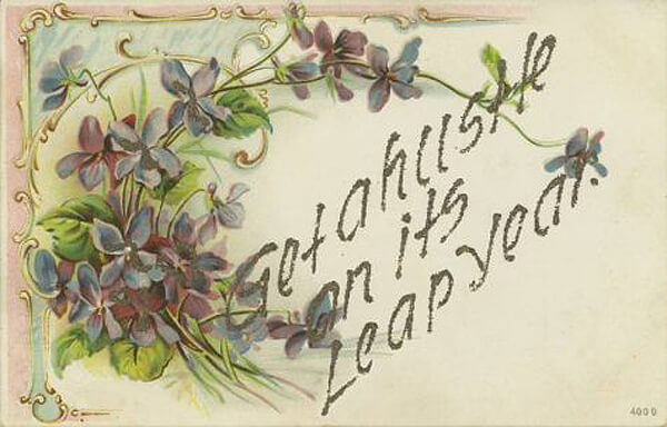 Photo Image of 1907 Leap Year Postcard - Get a Hustle On