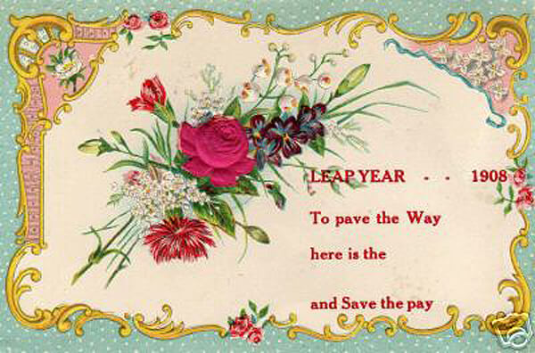 Photo Image of 1908 Leap Year Postcard - Pave the Way
