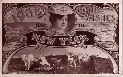 Photo Image of 1908 Leap Year Postcard - Good Wishes