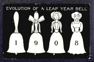 Photo Image of 1908 Leap Year Postcard - Evolution of a Leap Year Bell