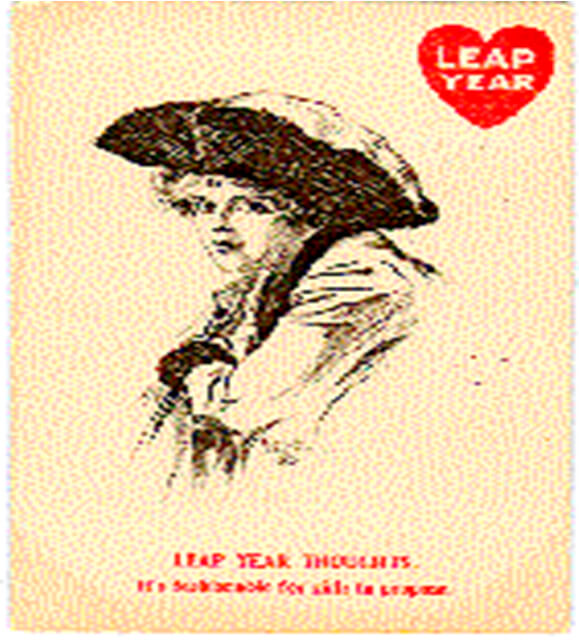 Photo Image of 1912 Leap Year Postcard - It's Fashionable for a Girl to Propose