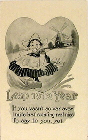 Photo Image of Dutch Leap Year Postcard from 1912