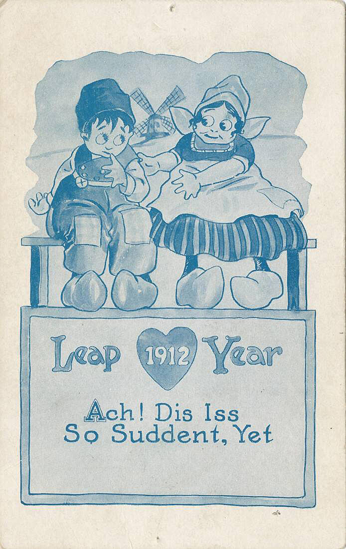 Photo Image of 1912 Leap Year Dutch Postcard