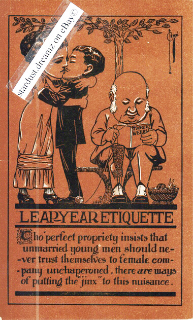 Image of Leap Year Postcard titled Leap Year Etiquette