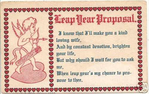 Photo of 1908 Leap Year Postcard: I know i'll make you a kind loving wife