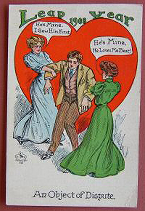 Photo Image of Leap Year Postcard - An Object of Dispute