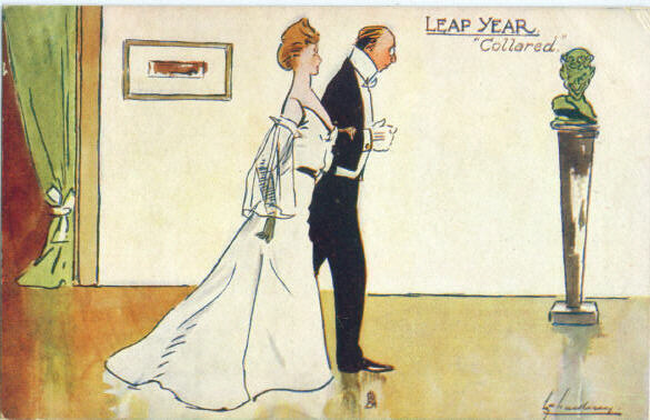 Photo Image of Leap Year Postcard - Collared