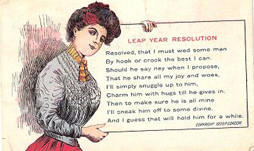 Photo Image of 1908 Leap Year Postcard - Resolution
