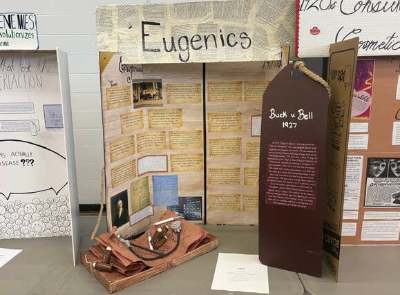 Poster presentation on the history of eugenics