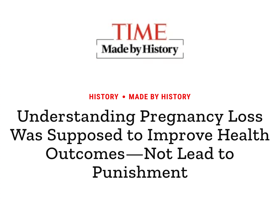 Screenshot showing Katherine Parkin's article on the Time magazine website.