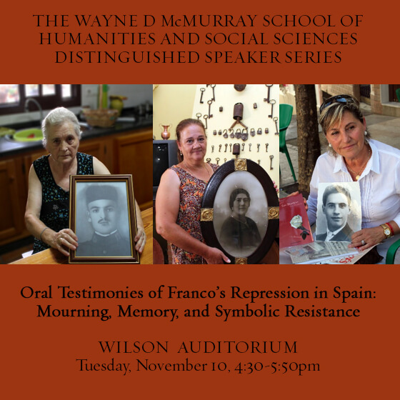 The Wayne D. McMurray School of Humanities and Social Sciences Distinguished Speaker Series