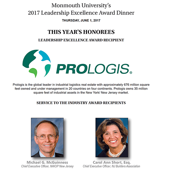 Monmouth University’s Leadership Excellence Award Dinner
