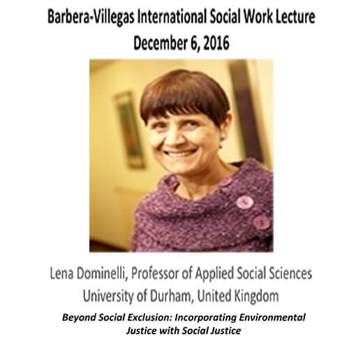 Barbera-Villegas International Social Work Lecture: Lena Dominelli